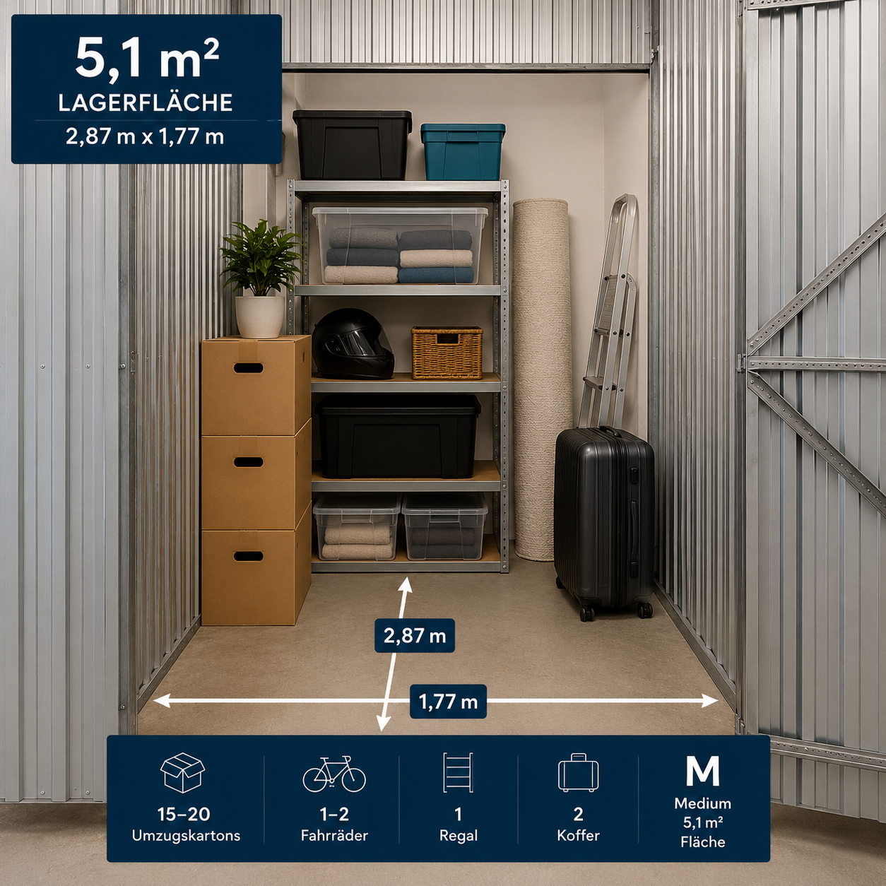 Lagerfläche ab 2m² mieten