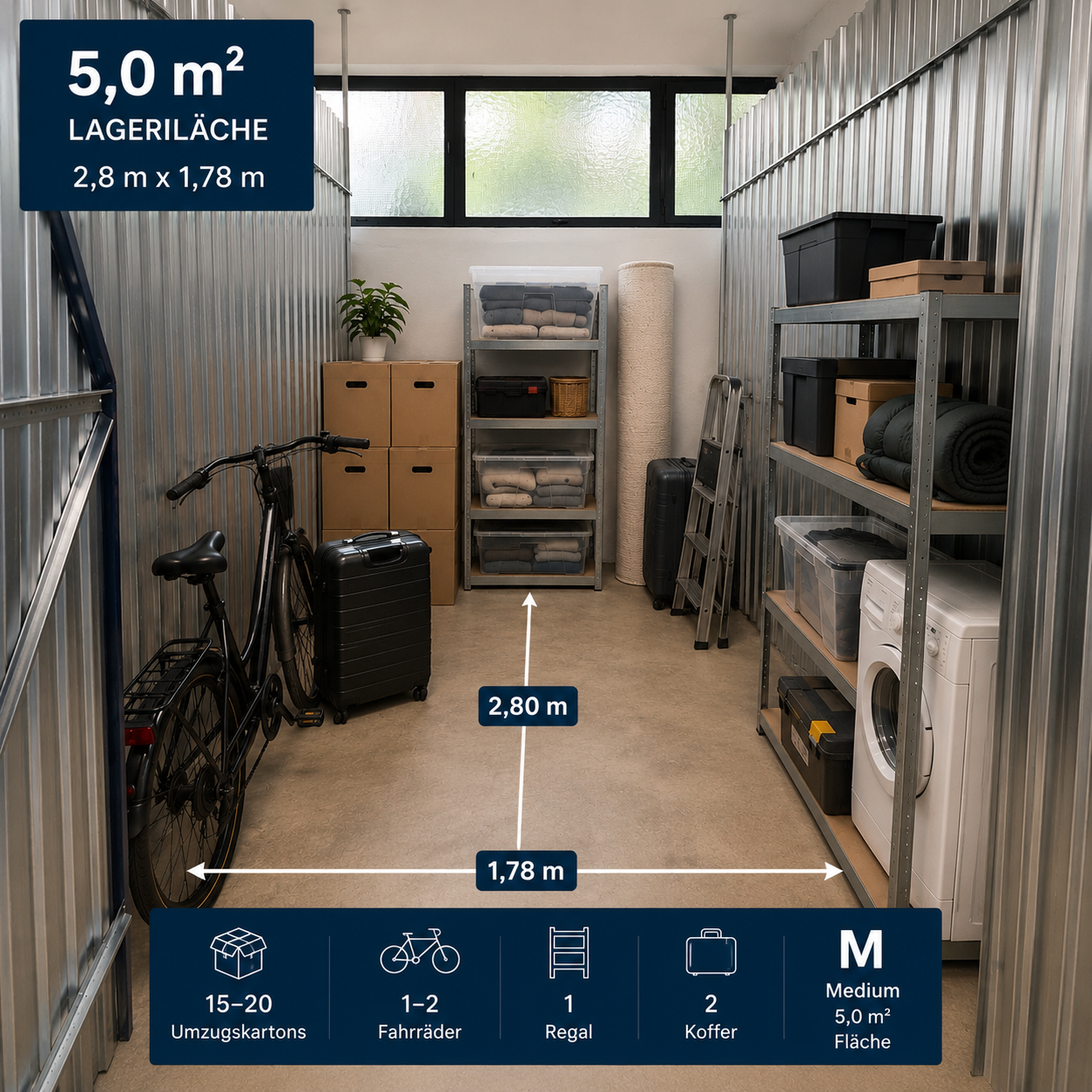 Lagerfläche ab 2m² mieten