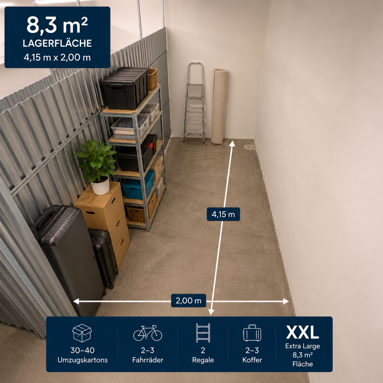 Lagerfläche ab 2m² mieten